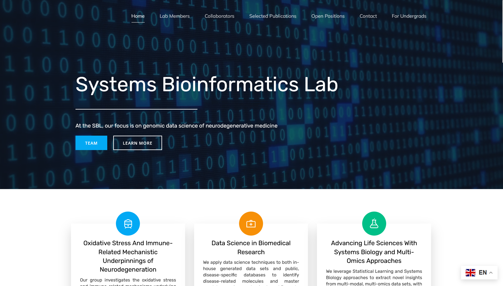 Bilkent GDS and Yazar Lab website screenshot